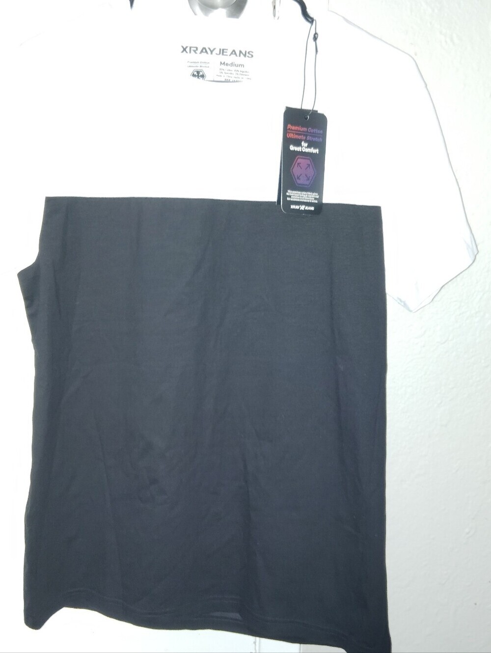 XRAY Men's Color Block T-Shirt White Black Size M NWT